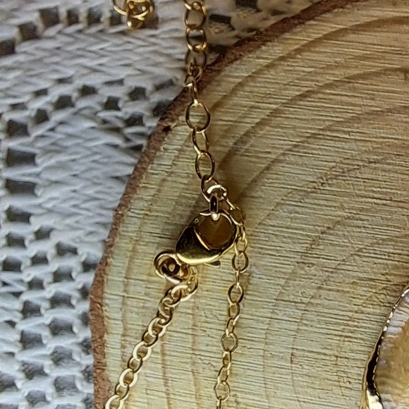 Artisan Gold Plated Conch Shell w/ 14k Goldfilled Necklace - Picture 5 of 8
